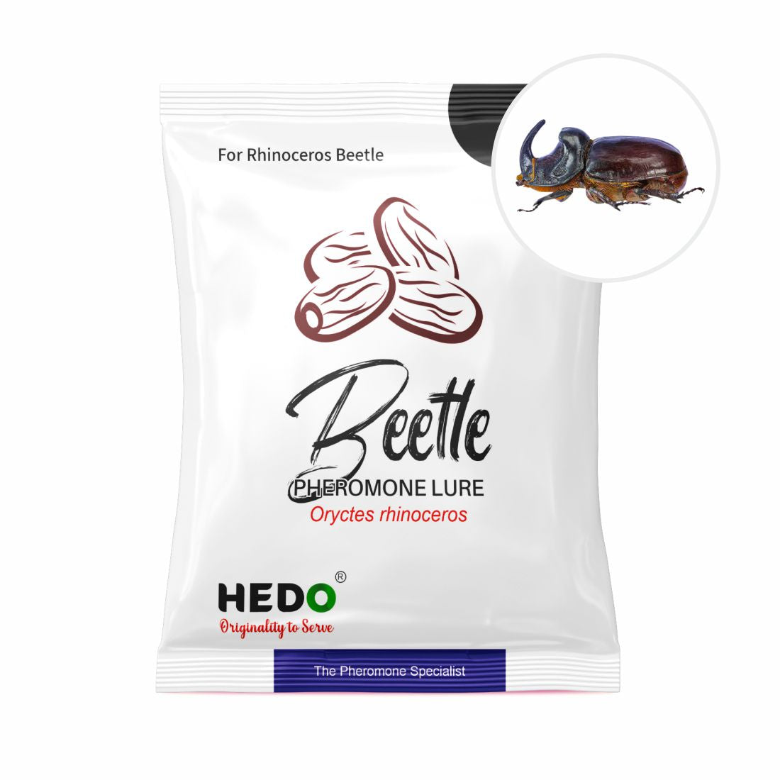 HEDO Beetle Lure Pack of 5| Pheromone Lure for Rhinoceros Beetle (Oryctes Rhinoceros) for Coconut & Palm Tree