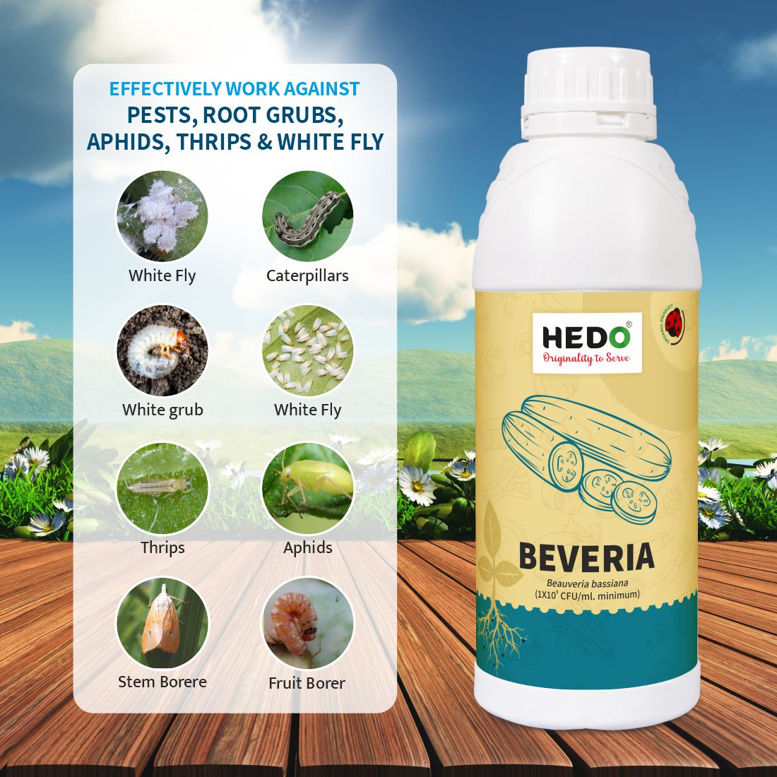 Beauveria Bassiana Liquid(1x10^9 CFU/ml) Bio-Organic(1L) For All Plants To control Aphids,Thrips & Whiteflies