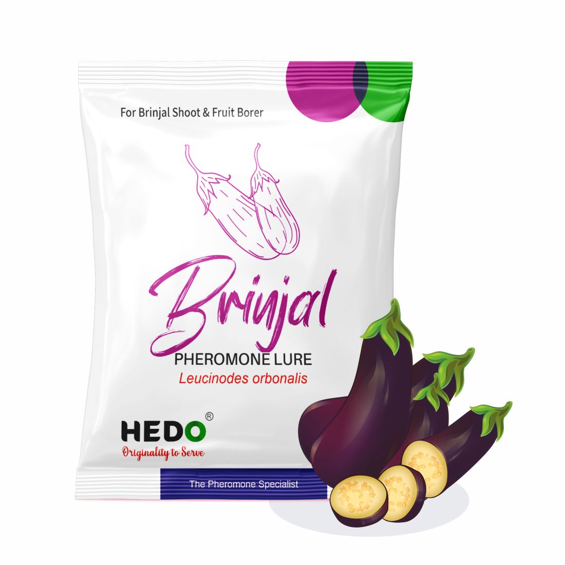 HEDO Pheromone Lure for Brinjal Fruit & Shoot Borer (Egg Plant Pheromone Lure) Pack of 10