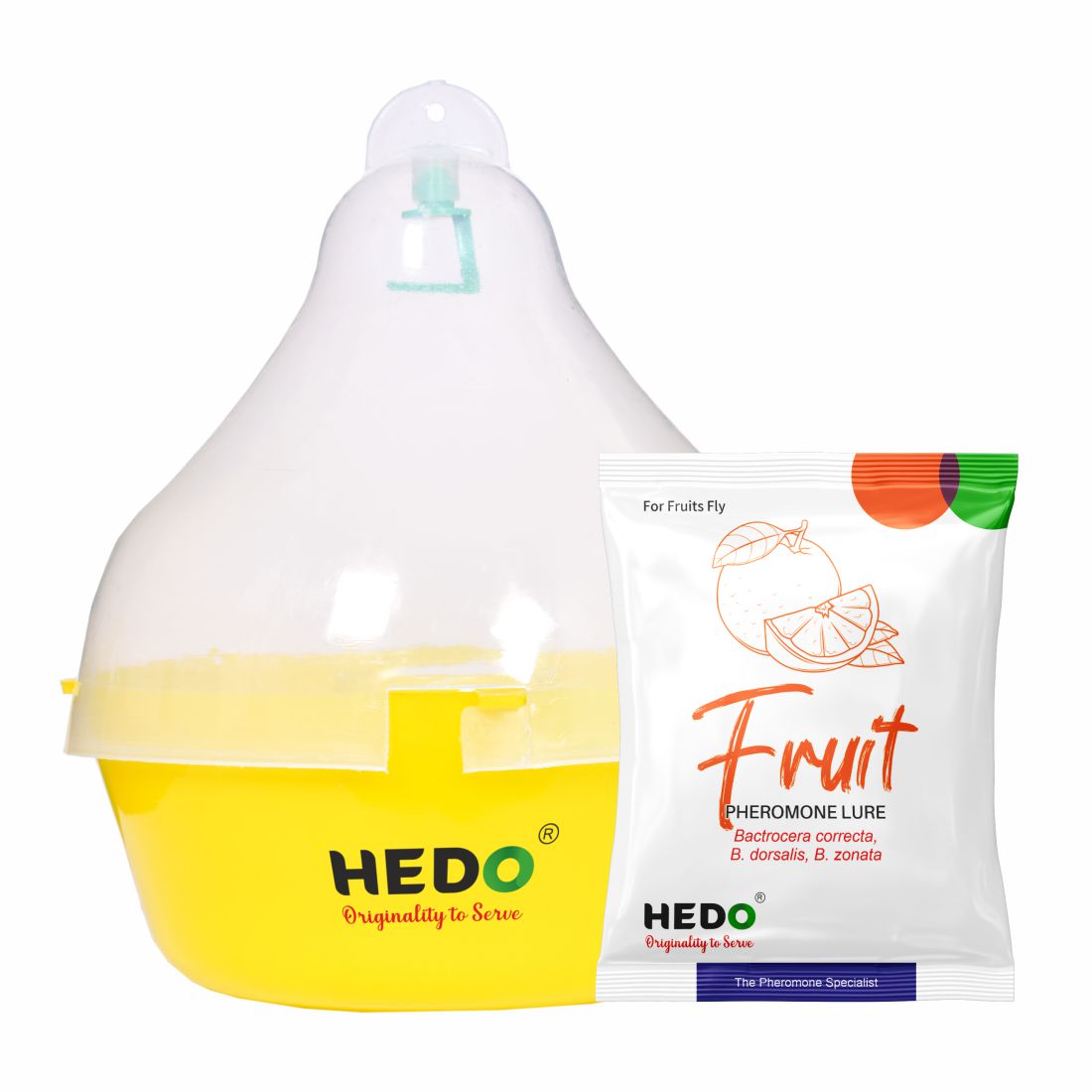 Fruit Fly Pheromone Trap with Fruit Fly Lure(Bactrocera Dorsalis) for Fruit Crops Pack 10