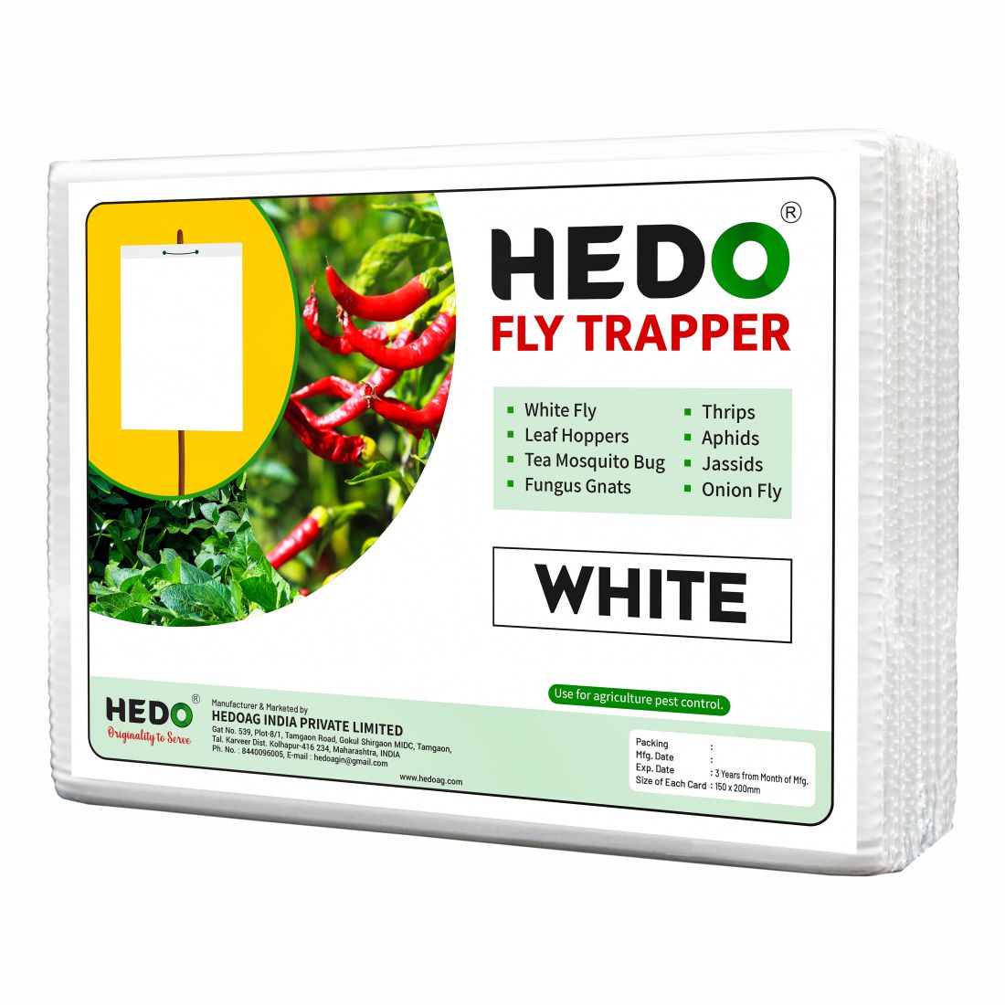 Eco White Sticky Trap size A5,150mm*200mm Pack of 2 (50pieces)