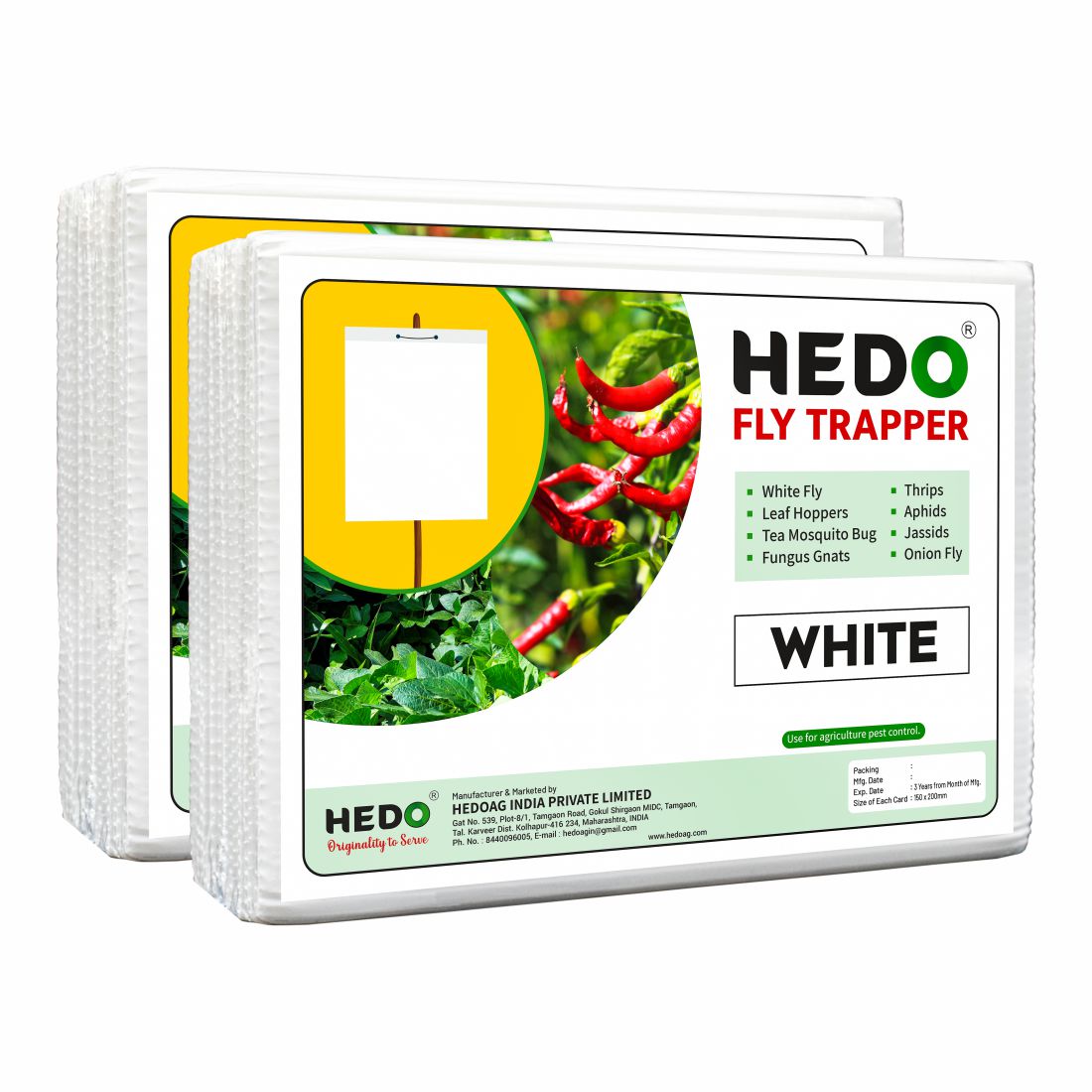 Eco White Sticky Trap size A5,150mm*200mm Pack of 2 (50pieces)