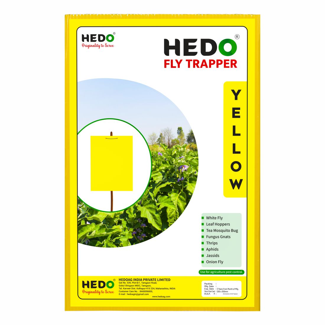 Eco Yellow/Blue Sticky Trap size A4,200mm*300mm pack of 2(50 pieces)