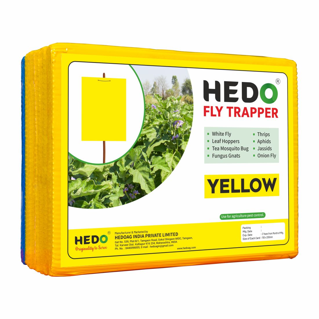 Eco Yellow/Blue mix Sticky Trap size A5,150mm*200mm pack of 4 (100 Pieces )