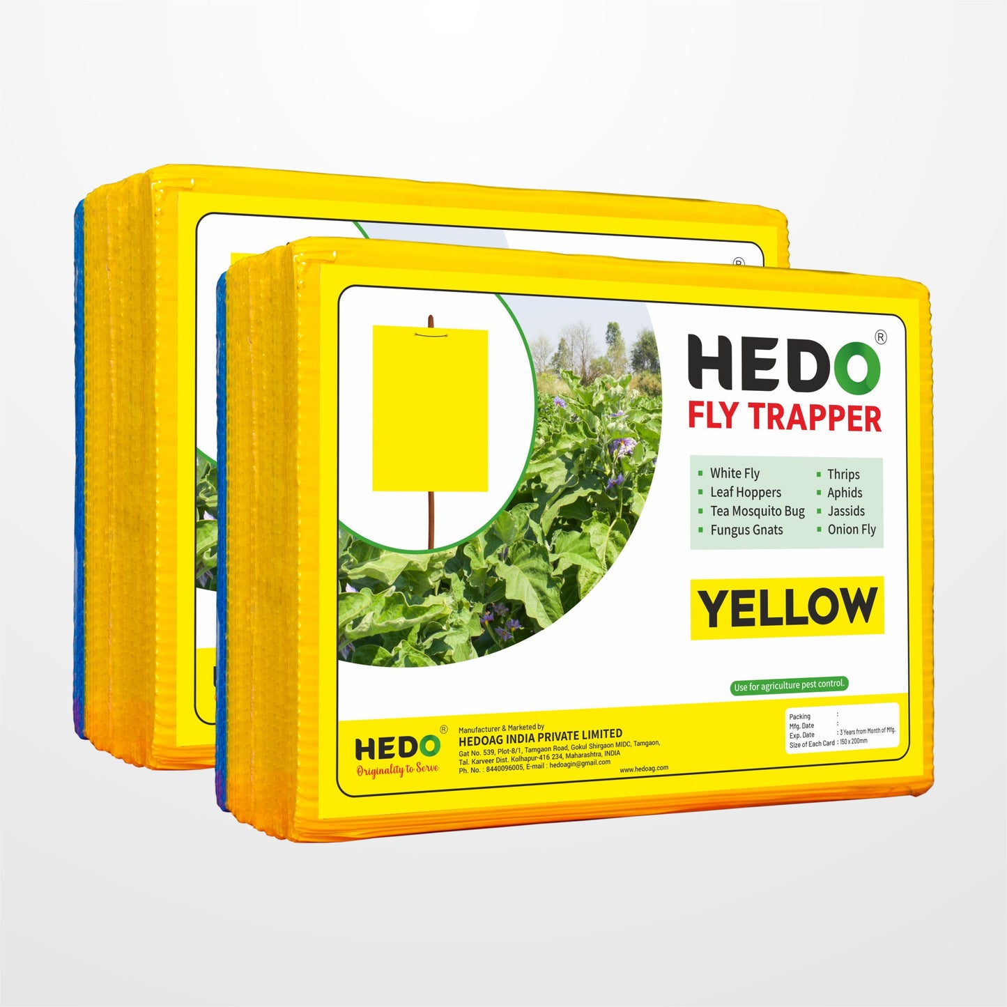 Eco Yellow/Blue mix Sticky Trap size A5,150mm*200mm pack of 2 (50 Pieces )