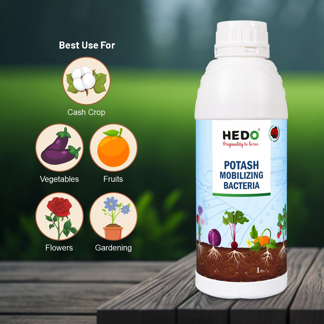 KMB/KSB (Potassium Solubilizing and Mobilizing Bacteria – KSB/KMB) Liquid (1L) Bio-fertilizer For Increase The Fruit Quality & Growth Of The Crops