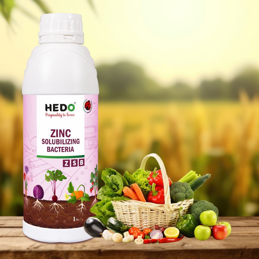 Zinc Solubilizing Bacteria Bio Fertilizer - ZSB Liquid (1L) for All Plants and Home Garden Eco-Friendly