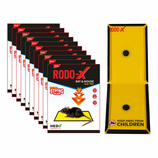 Rat Trap / Mouse Glue Trap, Non-Toxic, Non-Drying Trap Pack Of 10