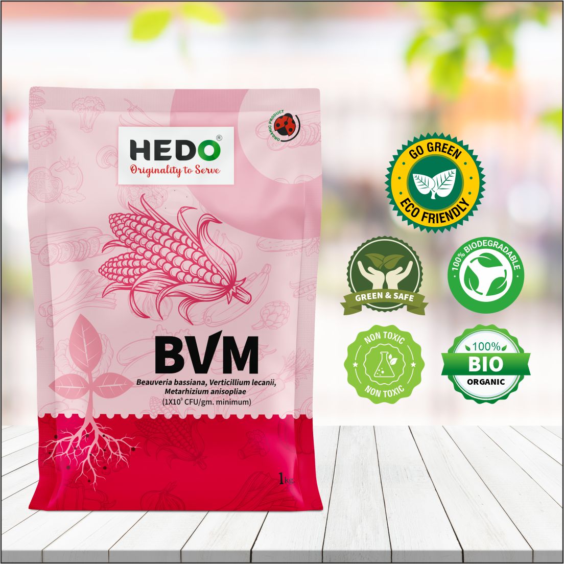 BVM (1X 10^9 CFU/gm) Organic Powder (1Kg) - Beauveria bassiana + Verticillum Lecanii + Metarhizium Anisopliae is consortia To Control Insect