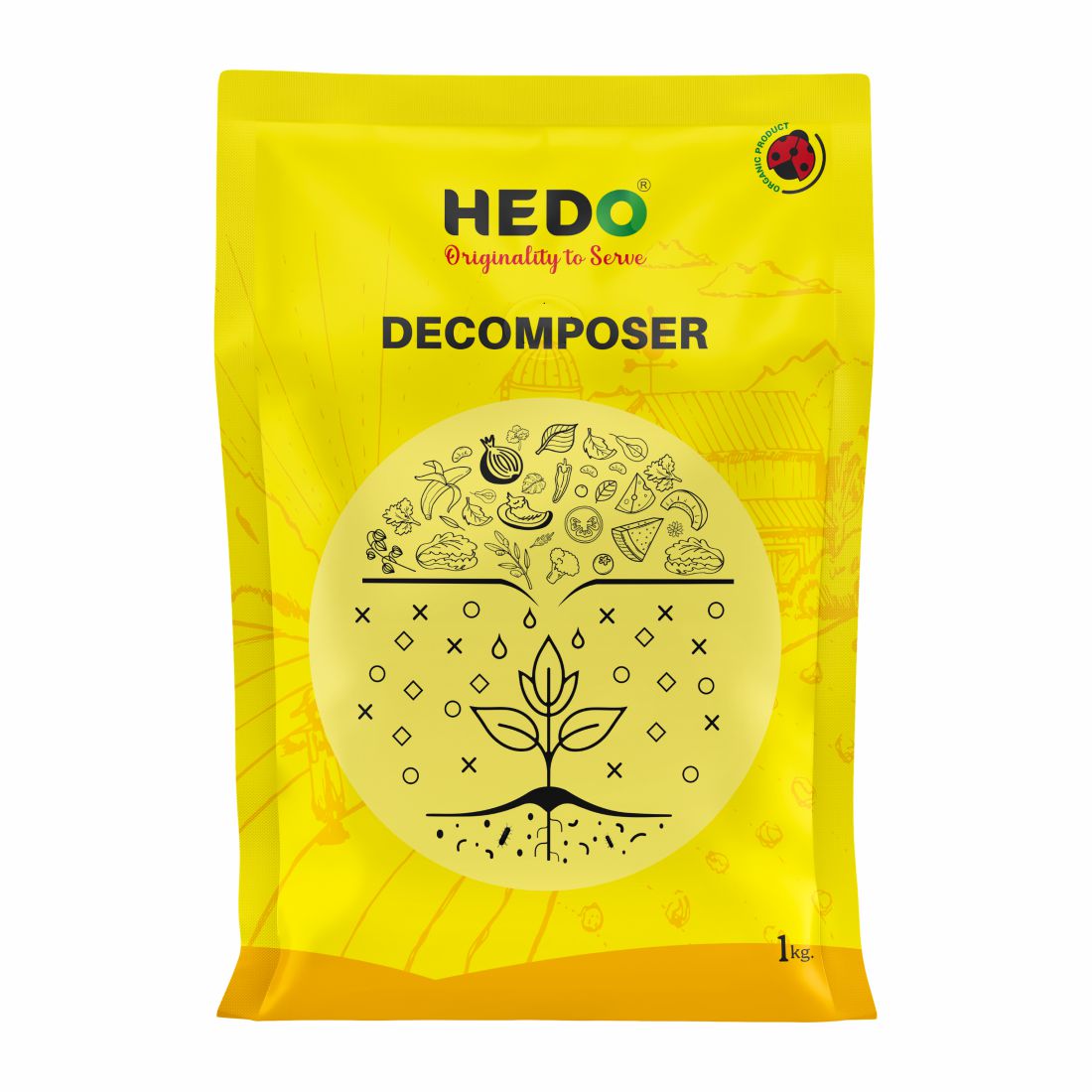 Organic Waste Decomposer Powder (1Kg) for Decomposition Waste for Agriculture, Kitchen, Garden & Farming
