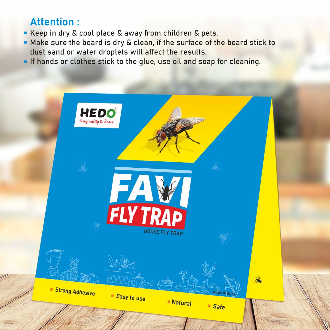 Housefly Sticky Trap Big Size To Control Housefly For Home, Kitchen, Hotels Pack of 10