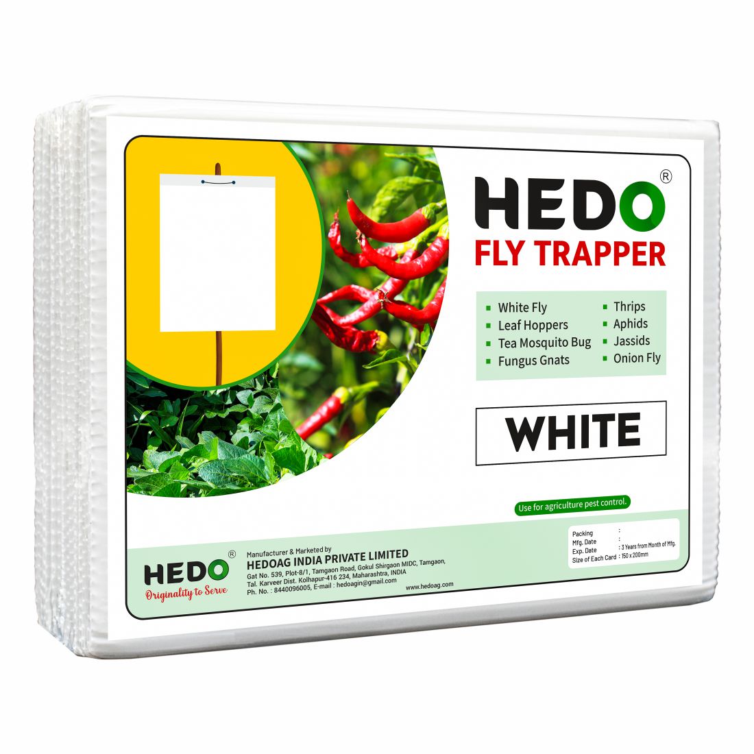 Eco White Sticky Trap size A5,150mm*200mm Pack of 4 (100 pieces)