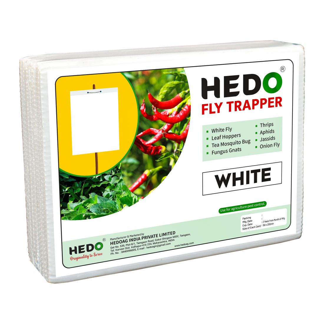 Eco White Sticky Trap size A5,150mm*200mm Pack of 4 (100 pieces)