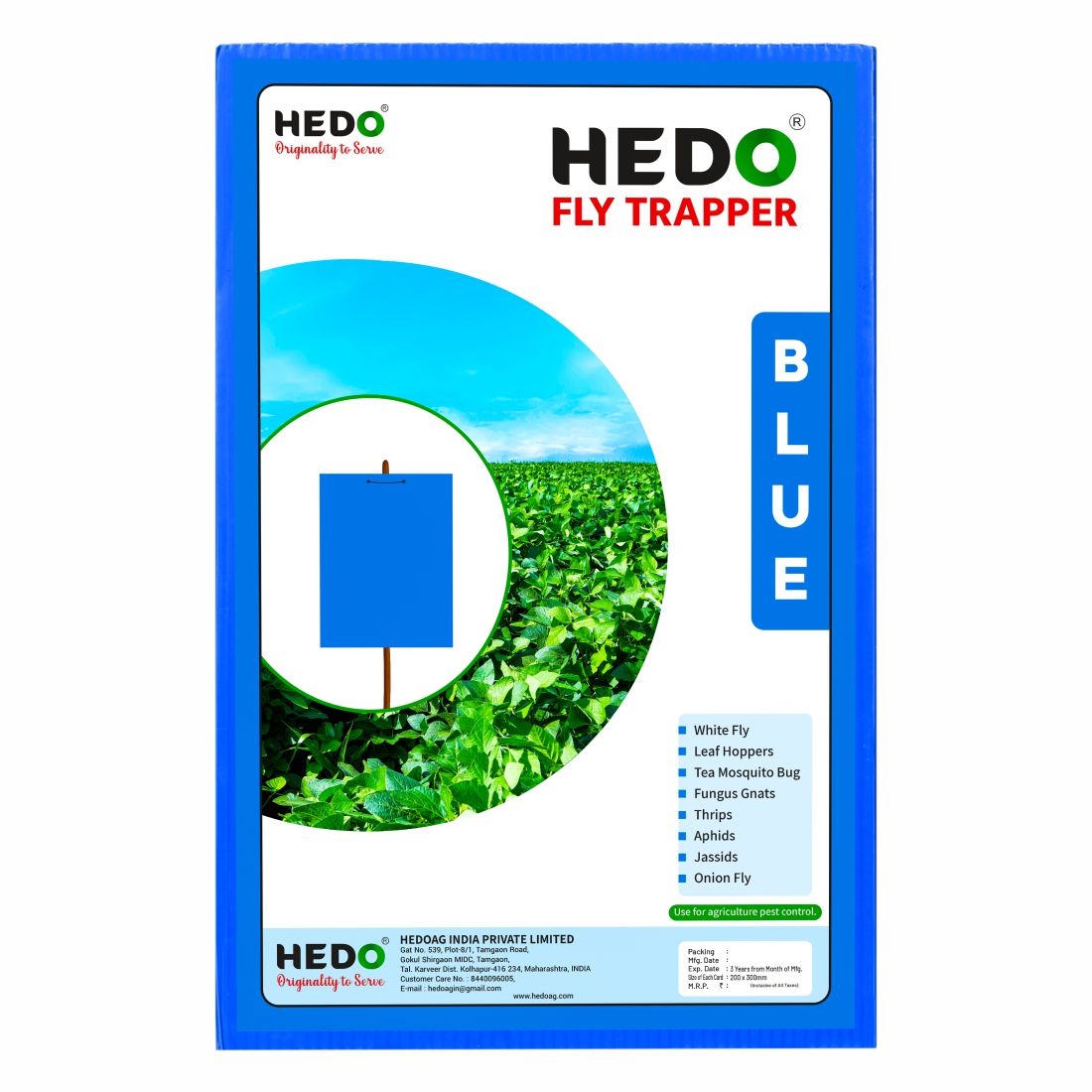 Blue Insect Traps Eco Blue Sticky Trap A4 (200 × 300 mm) | Pack of 25 | Sticky Insect Tr ...