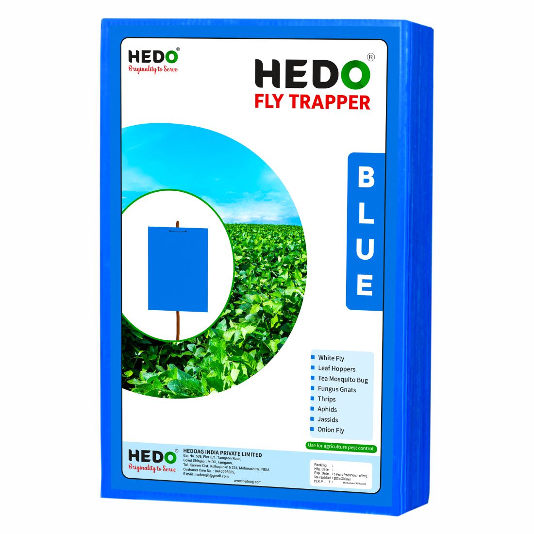 Eco Blue Sticky Trap size A4, 200mm*300mm Pack of 4 (100 Pieces)