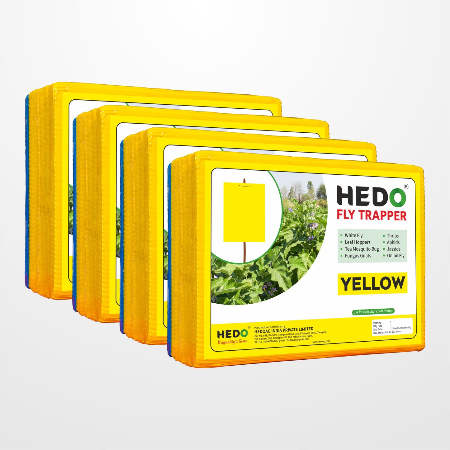 Eco Yellow/Blue mix Sticky Trap size A5,150mm*200mm pack of 4 (100 Pieces )