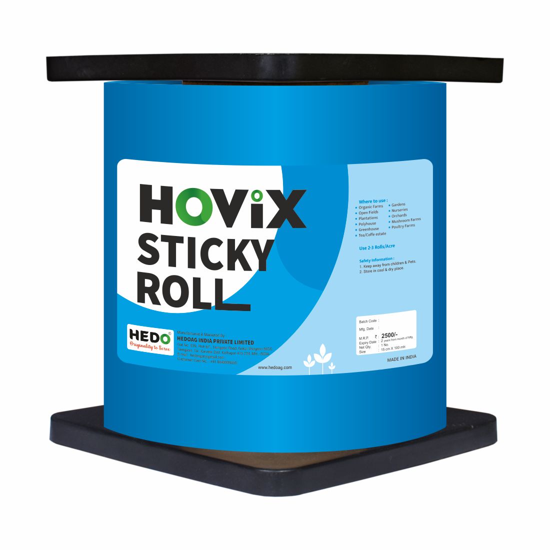 Blue Sticky Roll/Trap (15cm*100mtr)To Control Of Flying Insects in Farm, Garden & Polyhouse