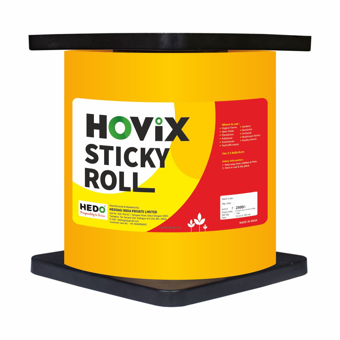 Yellow Sticky Roll /Trap(15cm*100mtr)To Control Of Flying Insects in Farm, Garden & Poultry Farm