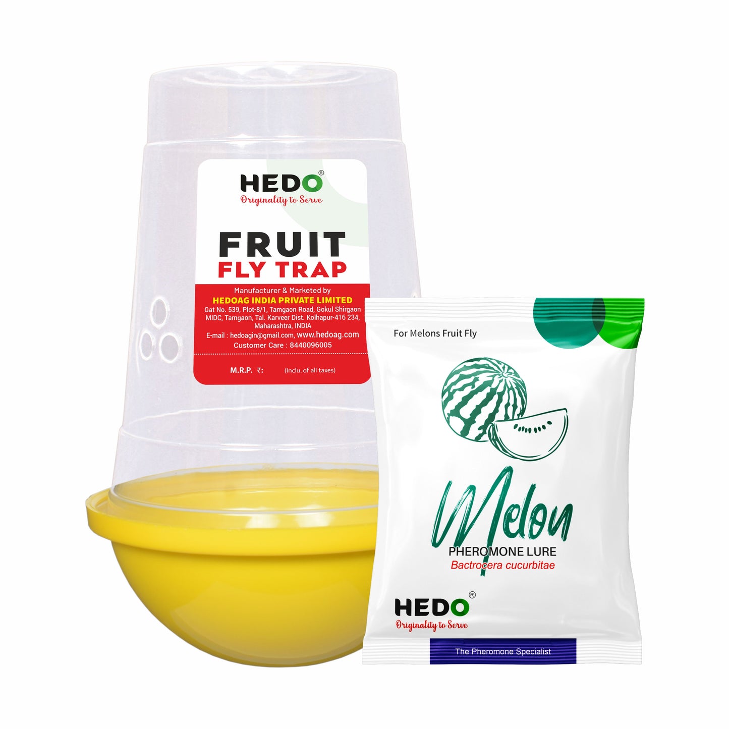 Melon Fruit Fly IPM Trap With Melon Lure (Bactrocera Cucurbitae) For All Vegetables Pack of 10