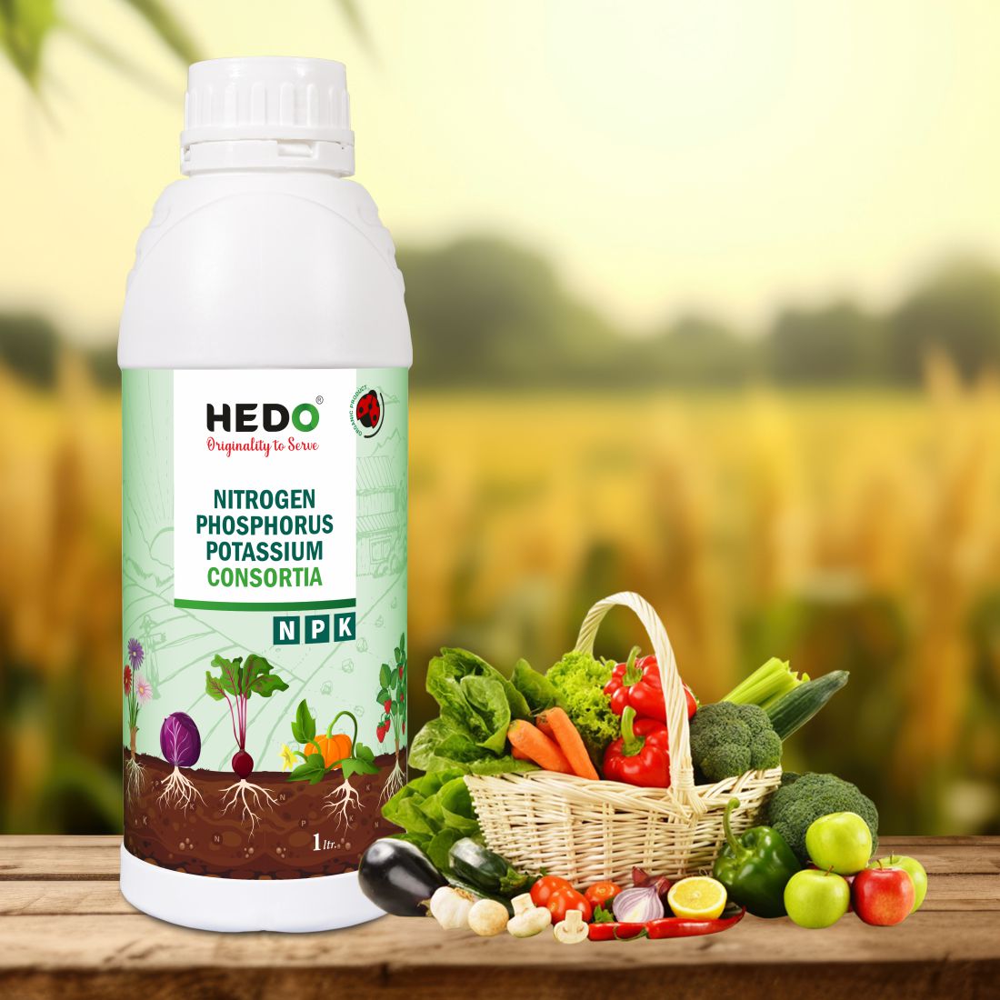 NPK Consortia (Bacteria) Liquid (1L) Organic Bio Fertilizer For Agriculture, Garden, Soil Fertility, and Plant Nutrition.