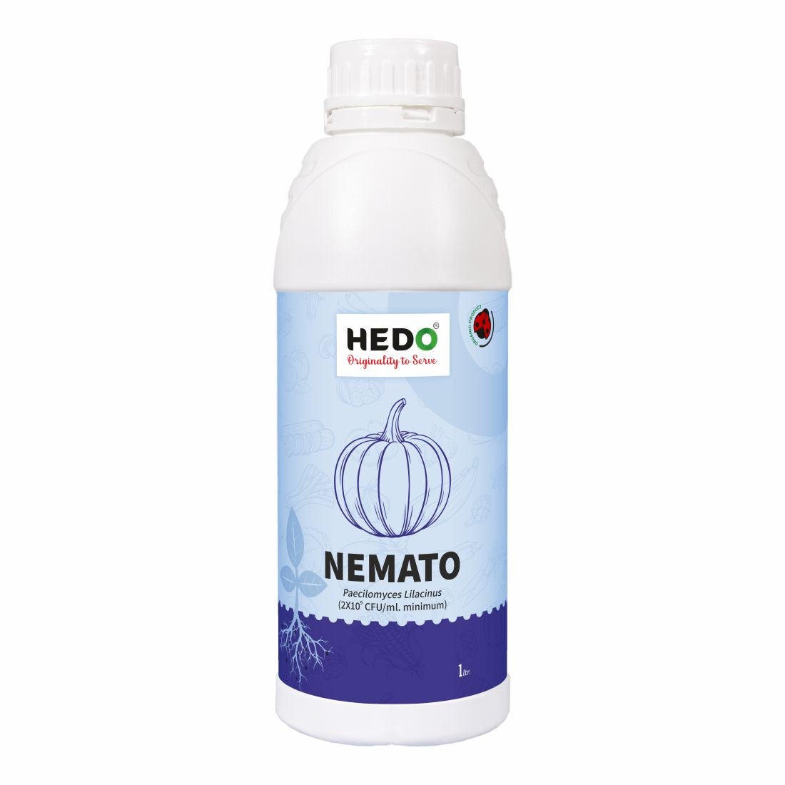 Nemato Liquid(Pacilomyces Lilacinus 2x10^9 CFU/ml)Bio-Organic(1L)For All Fruit, vegitable & Crops Against Various Nematod