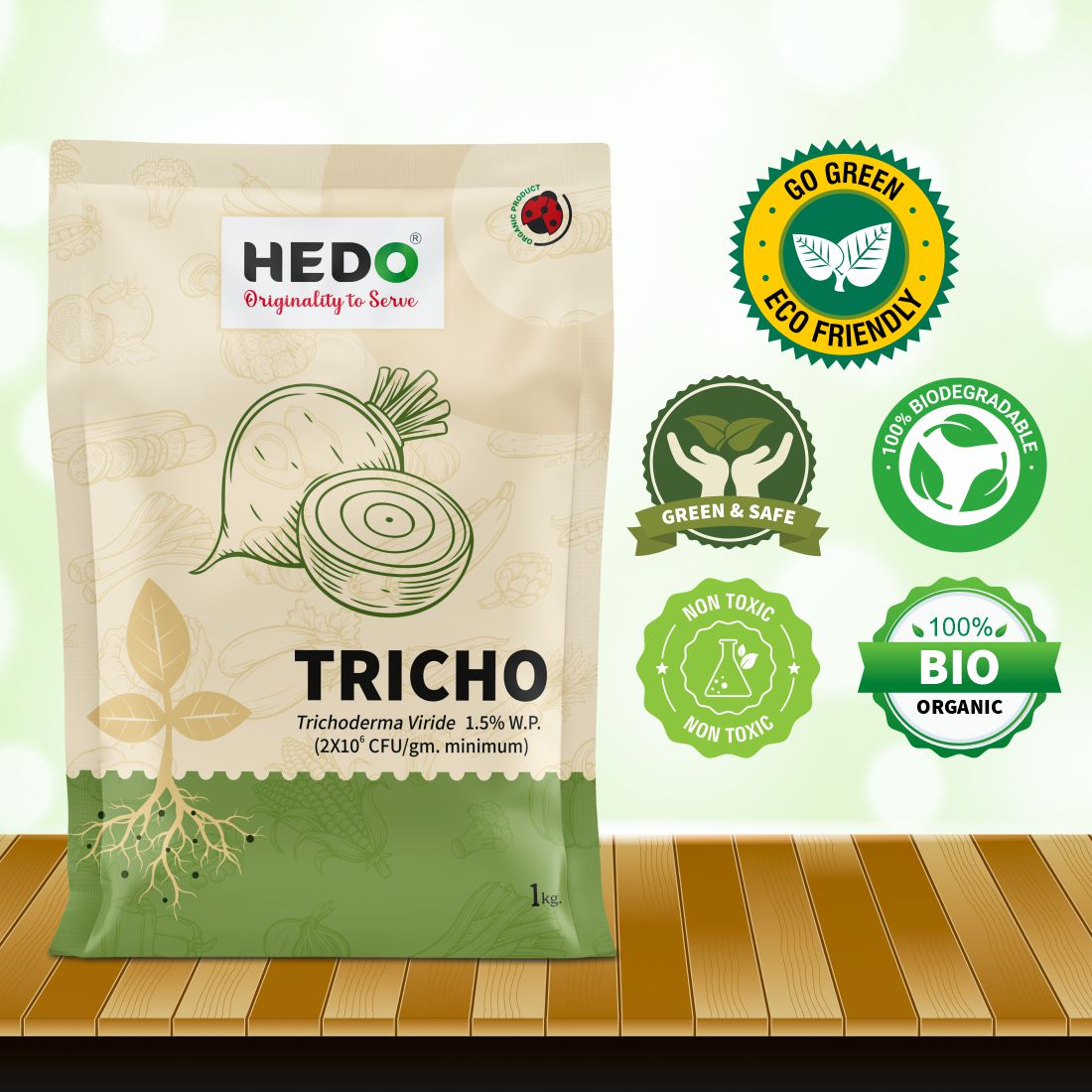 Trichoderma Viride Powder(2X10^6 CFU/gm)Bio-Organic (1Kg) For Control All Fungal Disease & Seed Germination For All Plants & Seed