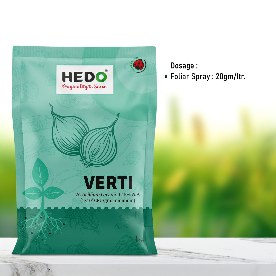 Verticillium Lecanii Powder(1X10^8 CFU/gm) Bio-Organic (1Kg) For Plants & Crops - Against Sucking Insects Like Aphids,Thrips And Whiteflies