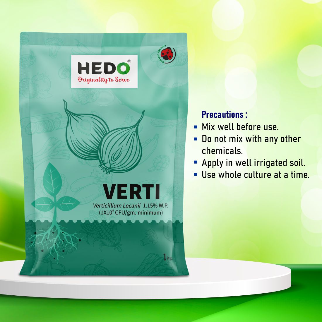Verticillium Lecanii Powder(1X10^8 CFU/gm) Bio-Organic (1Kg) For Plants & Crops - Against Sucking Insects Like Aphids,Thrips And Whiteflies