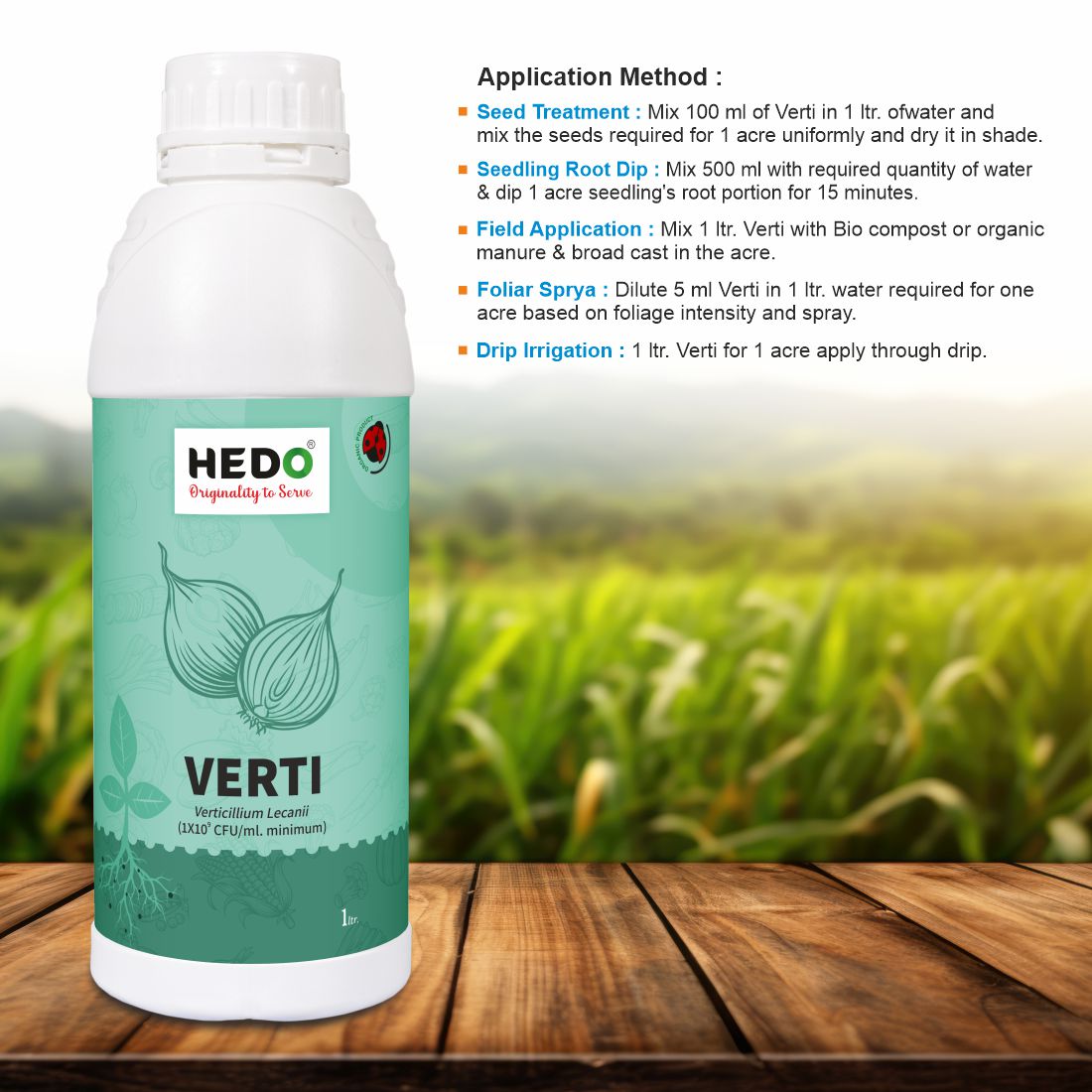 Verticillium Lecanii Liquid(1X10^8 CFU/ml) Bio-Organic (1L) For Plants & Crops - Against Sucking Insects Like Aphids, Thrips And Whiteflies